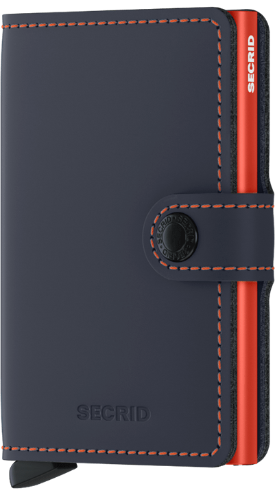 Secrid Miniwallet - Matte Nightblue (Orange)