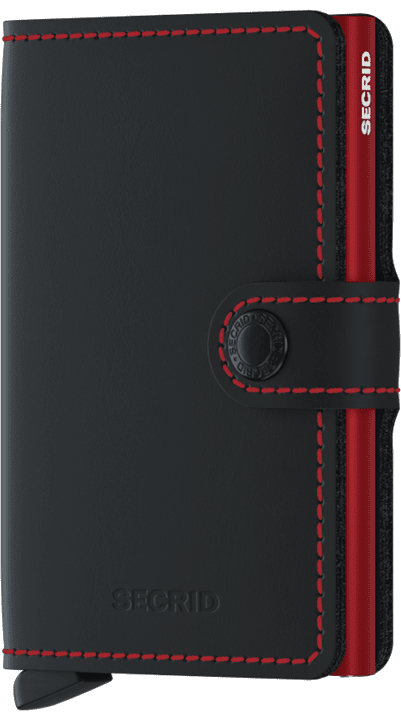 Secrid Miniwallet - Matte Black (Red)