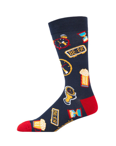 Bamboozld Socks - Beer O'Clock (Size 7-11)