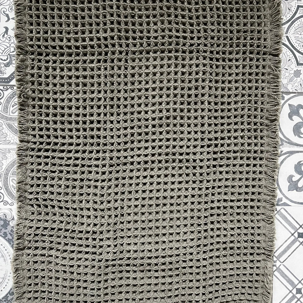 Waffle Bath Mat - Deep Olive