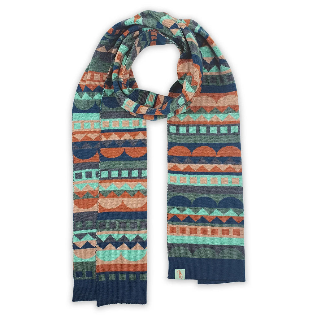 Scarf - Merino Wool - Navy/Olive