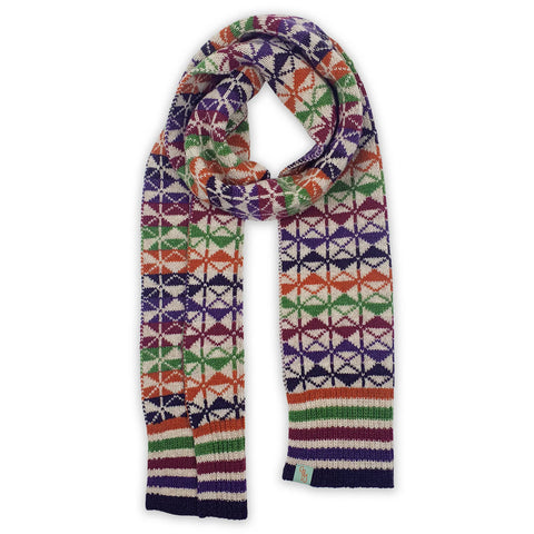 Scarf - Lambswool - Purple/Black