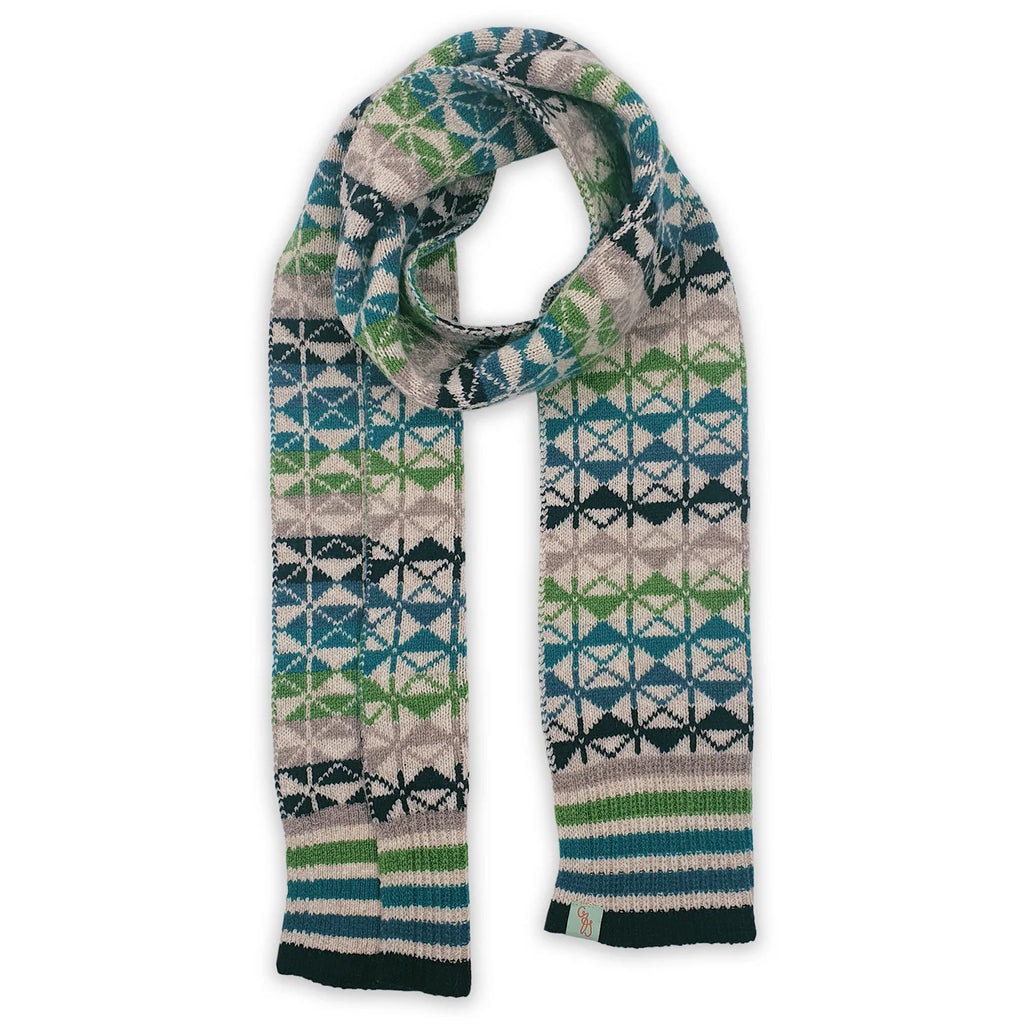 Scarf - Lambswool - Blue/Green