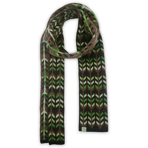 Scarf - Lambswool - Green/Brown