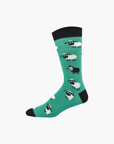 Bamboozld Socks - Sheep Green (Size 7-11)