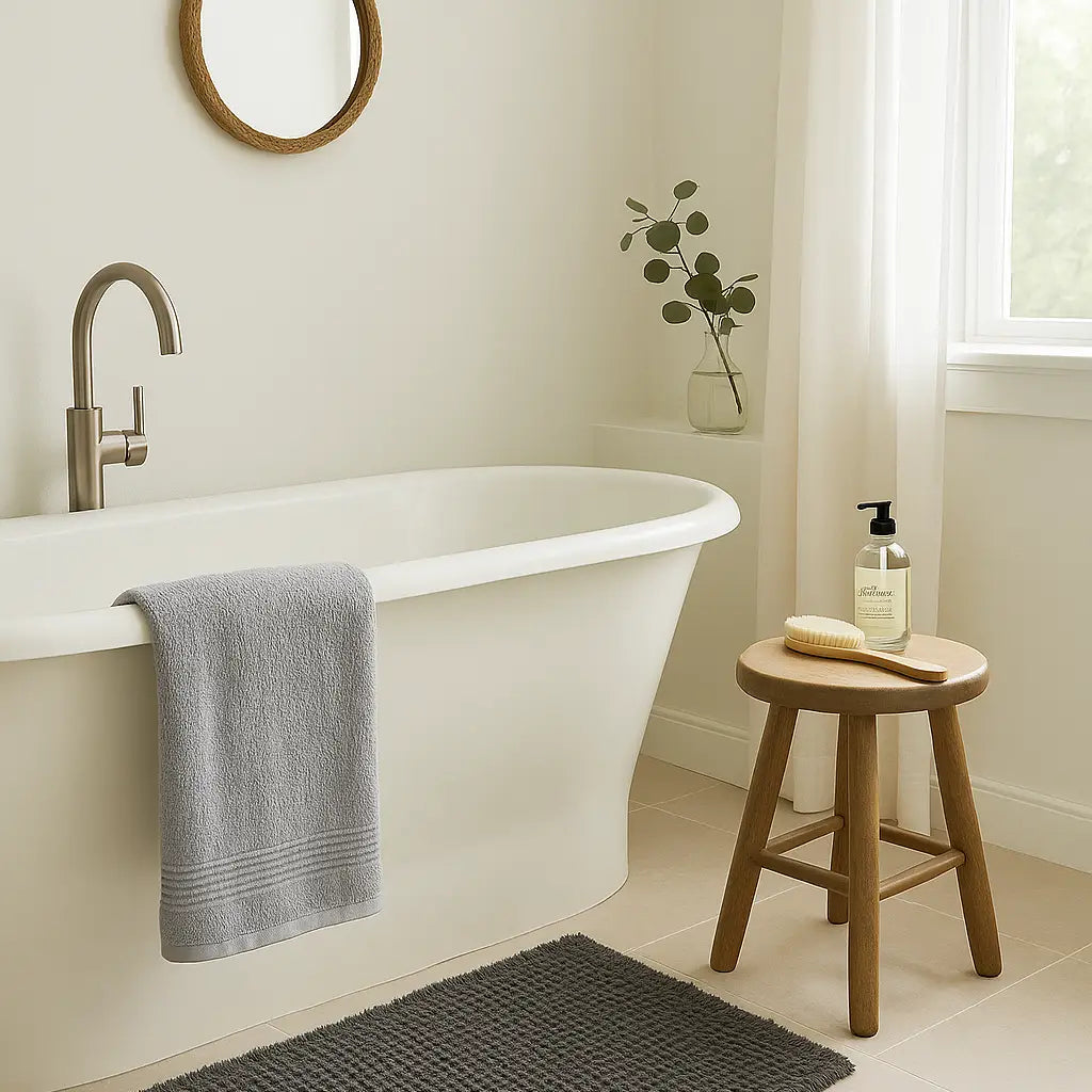 Waffle Bath Mat - Charcoal