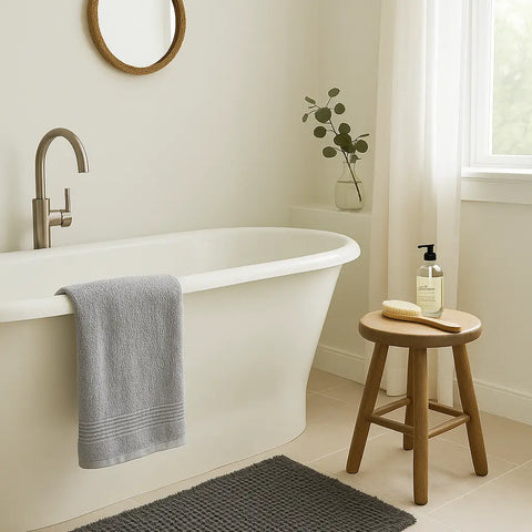 Waffle Bath Mat - Charcoal