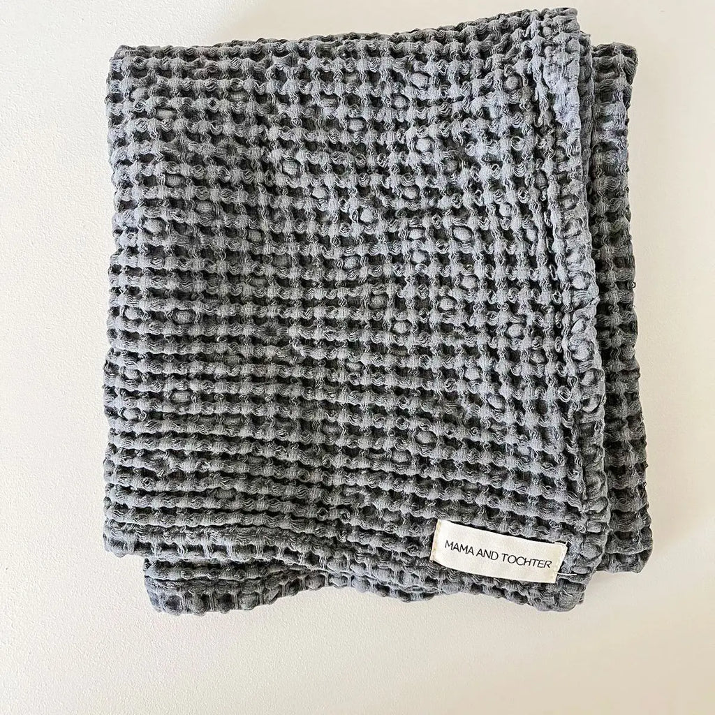 Waffle Tea Towel - Charcoal