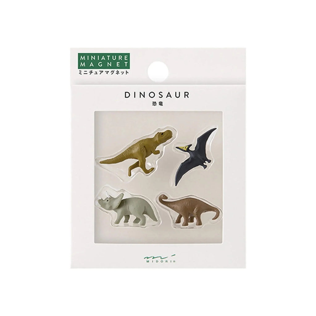 Midori Mini Magnets (4-pieces) - Dinosaurs