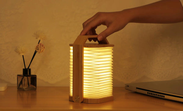 Gingko -  Origami Lamp - Bamboo