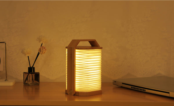 Gingko -  Origami Lamp - Bamboo
