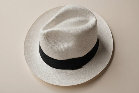 Panama Hat - Fedora style - Ivory colour