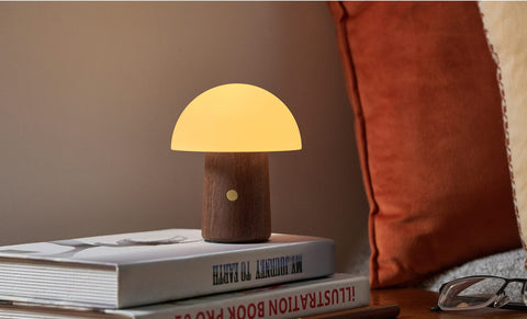 Alice Mushroom Lamp - Walnut