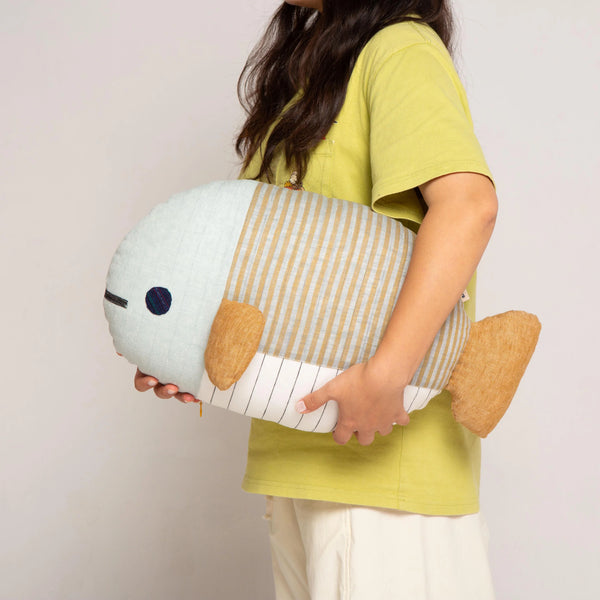 Large Linen Fish Cushion