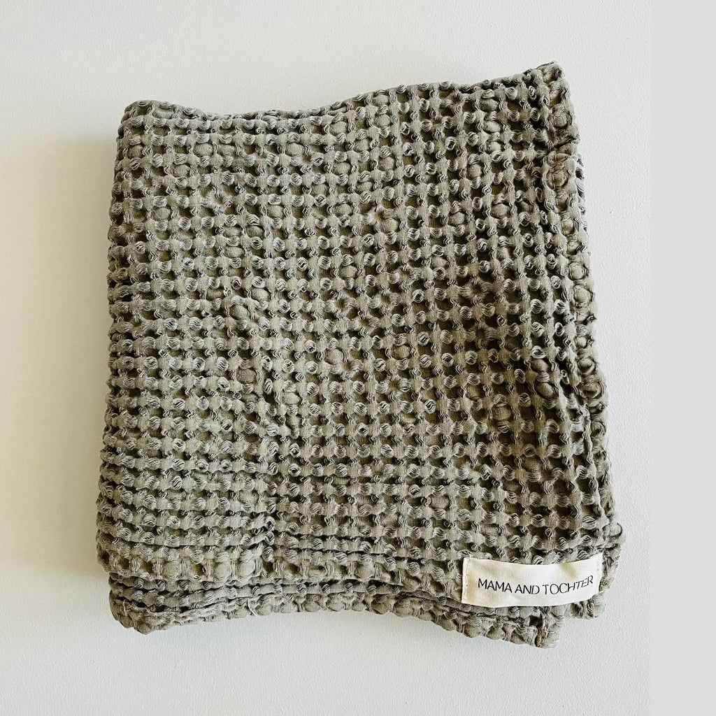 Waffle Tea Towel - Khaki