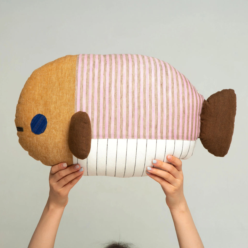 Large Linen Fish Cushion