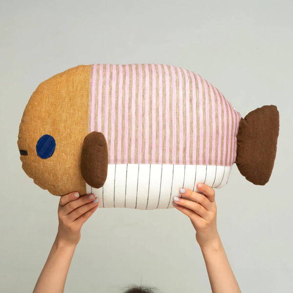 Large Linen Fish Cushion