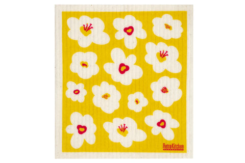 Dishcloth - Retro Flowers
