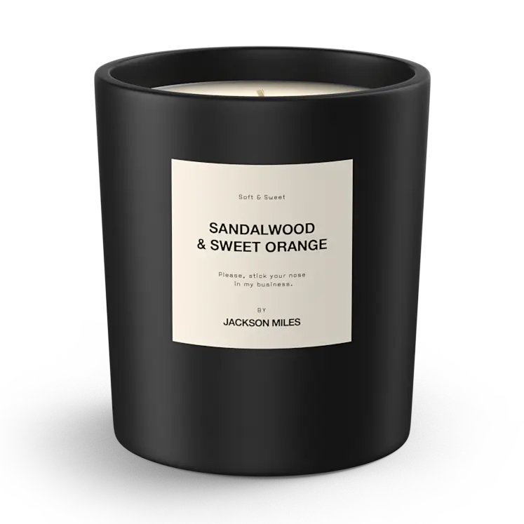 Jackson Miles Scented Candle - Sandalwood & Sweet Orange