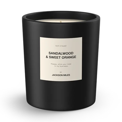 Jackson Miles Scented Candle - Sandalwood & Sweet Orange
