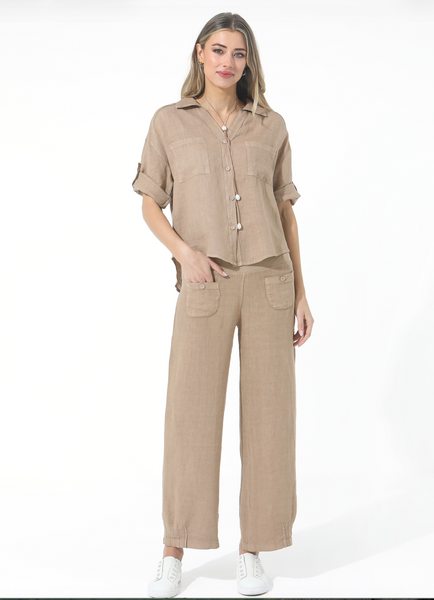 Linen Pants - Caramel