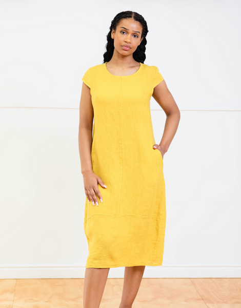 Linen Dress - Gold