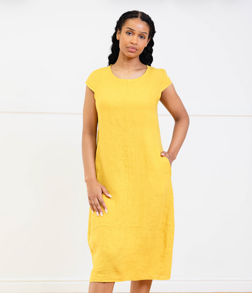 Linen Dress - Gold