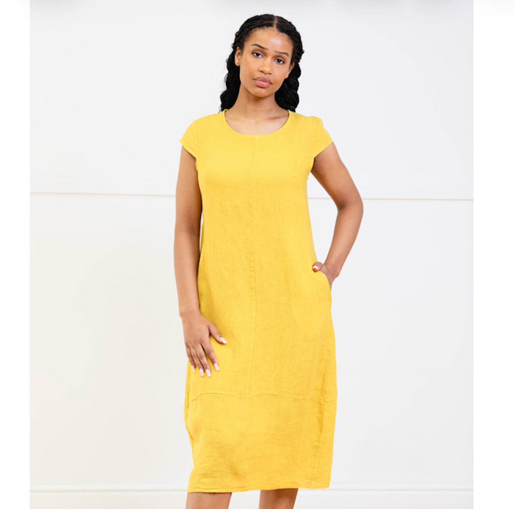 Linen Dress - Gold