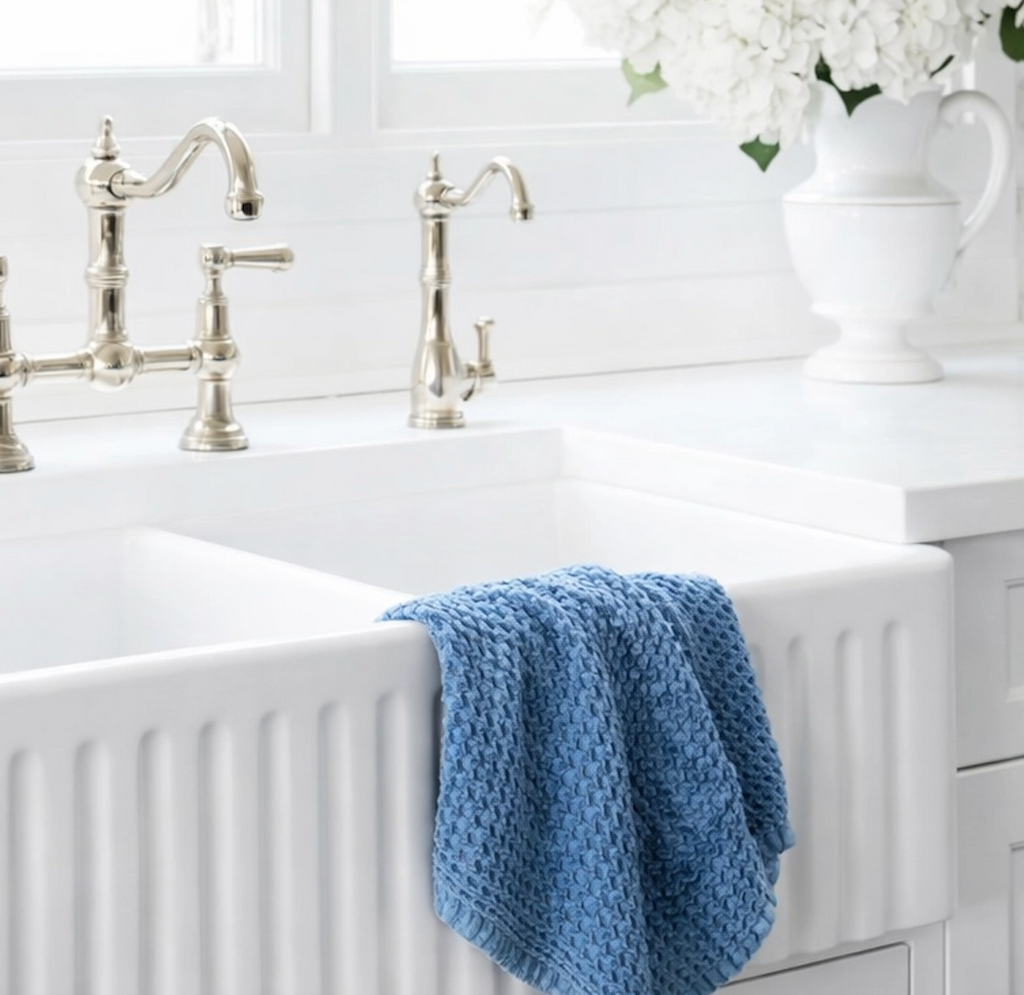 Waffle Tea Towel - Blue
