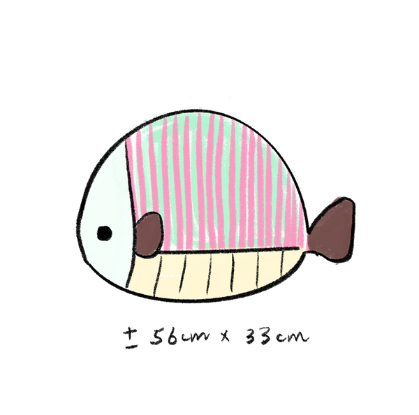 Large Linen Fish Cushion