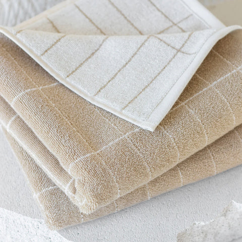 Tile Stone Towels - Sand