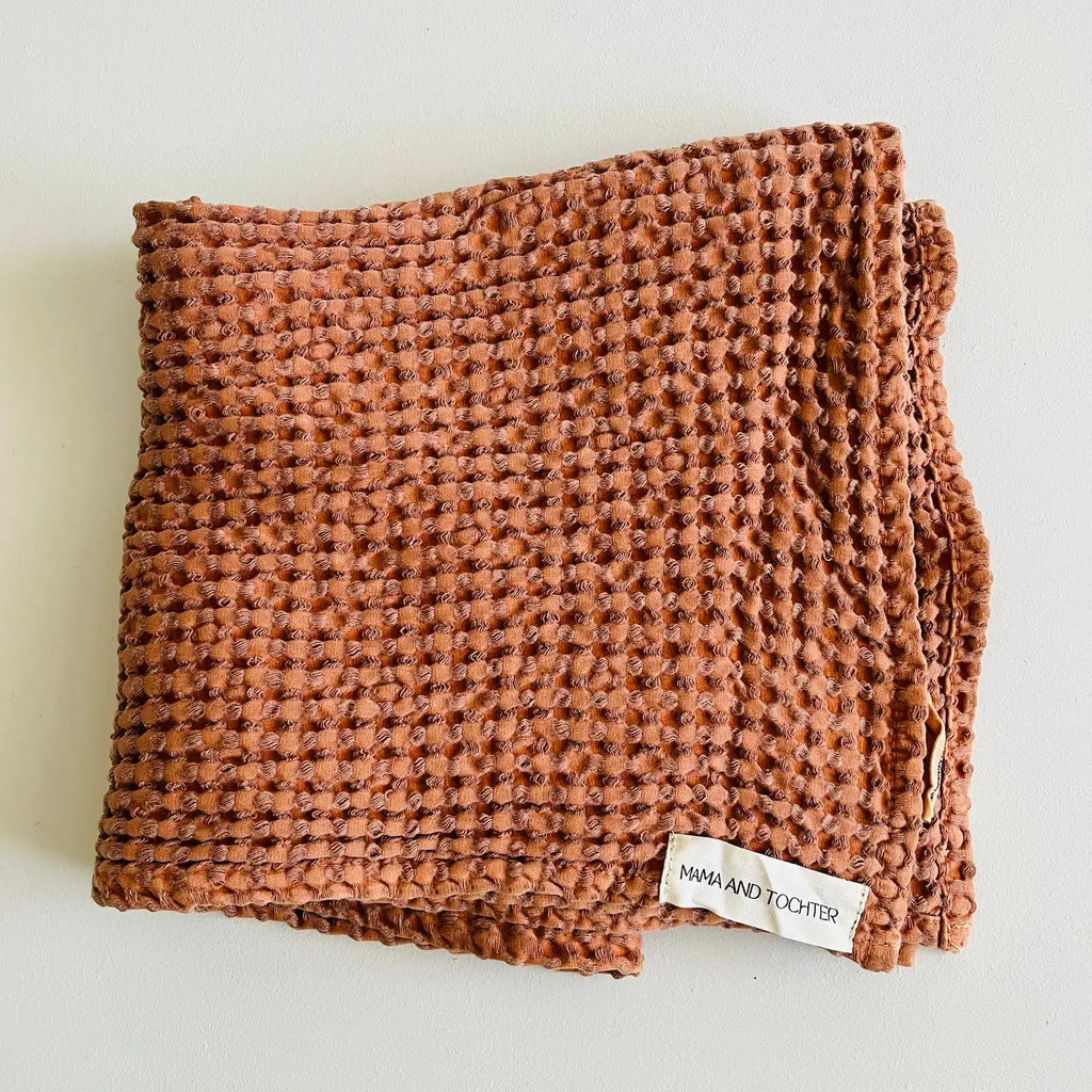Waffle Tea Towel - Terracotta