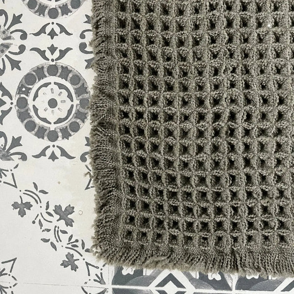 Waffle Bath Mat - Deep Olive
