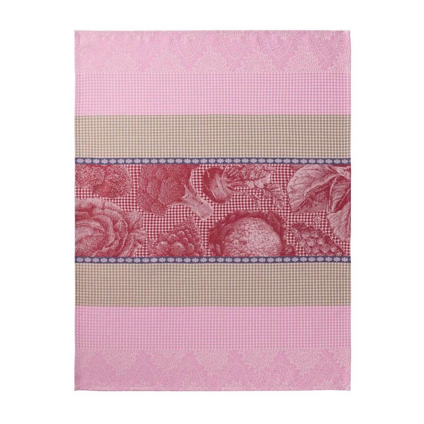 Tea Towel (Le Jacquard Français) - Pink Jardin des Choux