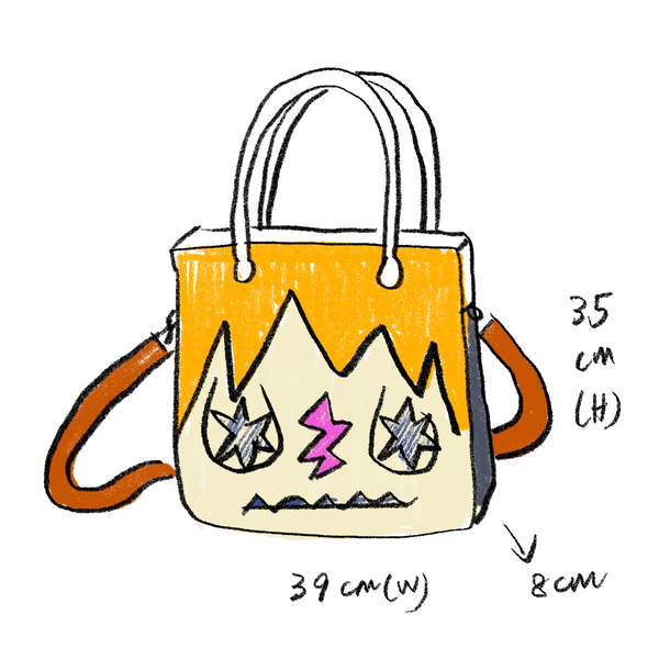 Square Funky Face Bag