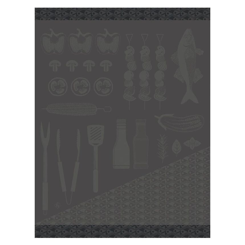 Tea Towel (Le Jacquard Français) - Grey Braise