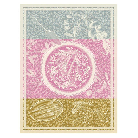 Tea Towel (Le Jacquard Français) - Pink Tarte Printanière