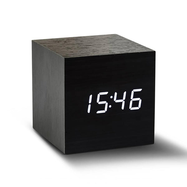 Cube Click Clock - Black