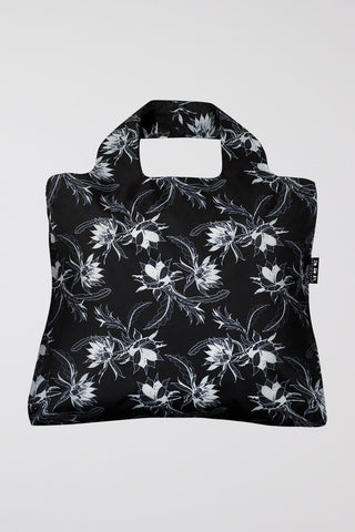 Shopping Bag - Black Flowers
