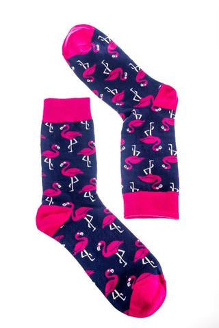 Socks (pair) - Large Flamingo