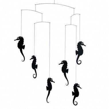 Seahorses mobile (black)